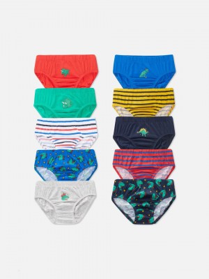 Primark 10-Pack Dinosaur Print Slips Jongens Gekleurd | Nederland 82637-UDWQ