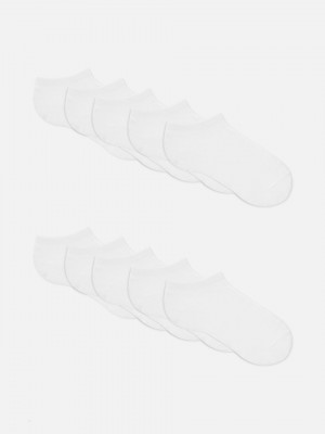 Primark 10-Pack Sneaker Sokken Meisjes Wit | Nederland 72958-HFLE