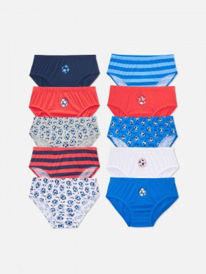Primark 10-Pack Soccer Print Slips Jongens Gekleurd | Nederland 95870-IUCP