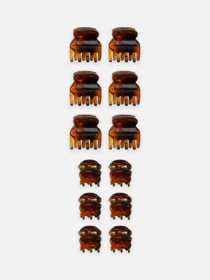 Primark 12-Pack Mini Claw Clips Haaraccessoires Dames Bruin | Nederland 68935-RCXE