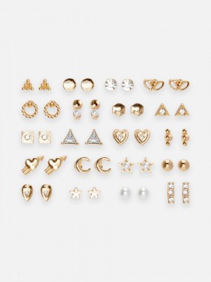 Primark 20-Pack Assorted Stud Oorbellen Dames Geel | Nederland 13968-SMPA