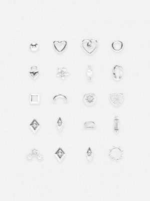 Primark 20-Pack Mixed Stud Oorbellen Dames Wit | Nederland 04235-ZGSH