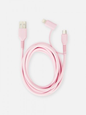 Primark 2M Dual Cable Adapter Tech Dames Roze | Nederland 95048-VKSO