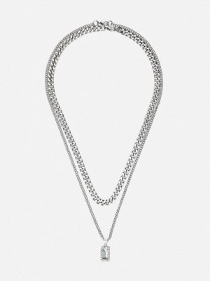 Primark 2-Pack Chain Kettingen Heren Zilver | Nederland 91524-KSDY