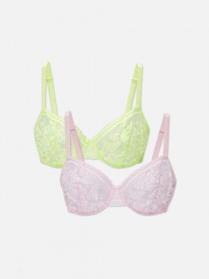 Primark 2-Pack D-G Non-Gewatteerd Kanten BH Dames Paars | Nederland 62019-ICTZ