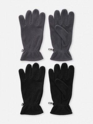 Primark 2-Pack Fleece Handschoenen Heren Zwart | Nederland 28739-YURQ
