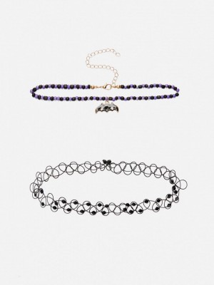 Primark 2-Pack Halloween Choker Kettingen Meisjes Gekleurd | Nederland 06745-MZPA