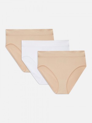 Primark 2-Pack High Taille Seamfree Stretch Slips Dames Wit | Nederland 31875-OTEJ