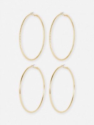 Primark 2-Pack Large Hoop Oorbellen Dames Geel | Nederland 91783-DVYS