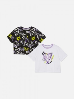 Primark 2-Pack Multi T-shirts Meisjes Zwart | Nederland 97046-IZCS