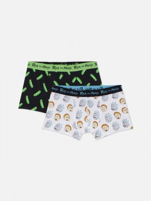 Primark 2-Pack Rick and Morty Boxer Slips Heren Zwart | Nederland 35420-GYPA