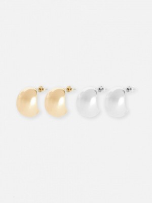 Primark 2-Pack Rita Ora Small Dome Oorbellen Dames Gekleurd | Nederland 37956-UKAH