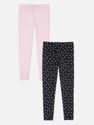 Primark 2-Pack Stretchy Leggings Meisjes Zwart | Nederland 84120-KZBH