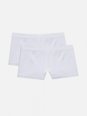 Primark 2-Pack Textured Boxer Slips Meisjes Wit | Nederland 04596-FJSO