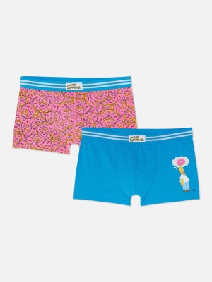 Primark 2-Pack The Simpsons Boxer Slips Heren Blauw | Nederland 23154-MCAU