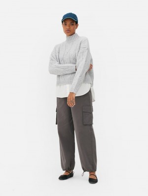 Primark 2-in-1 Turtleneck and Truien Dames Grijs | Nederland 82516-WHXI