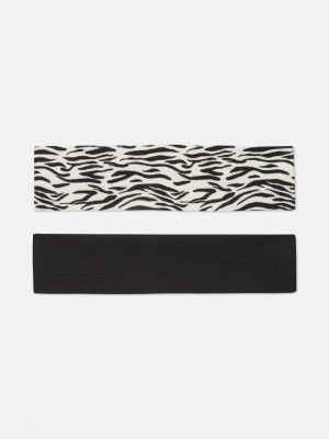 Primark 2pk Stretch Patterns Hoofdband Dames Zwart | Nederland 02356-BXCP