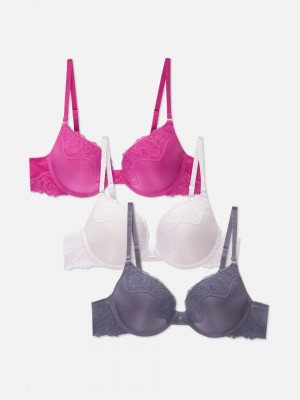 Primark 3-Pack A-D Micro Push-Up BH Dames Paars | Nederland 53912-MGER