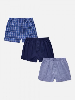 Primark 3-Pack Boxers Korte Broek Heren Donkerblauw | Nederland 47185-TUVO