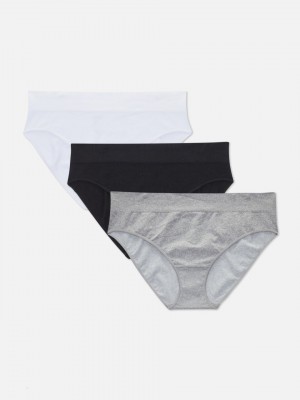 Primark 3-Pack Brede Waistband Seamfree Mini Slips Dames Grijs | Nederland 74281-LWJQ
