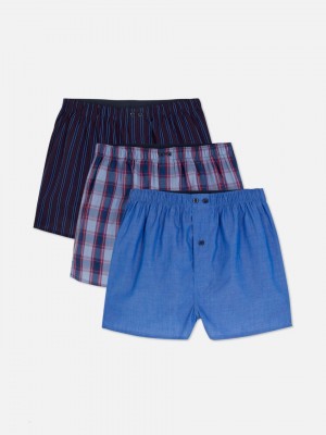 Primark 3-Pack Button-Front Boxers Korte Broek Heren Rood | Nederland 31958-TCKY