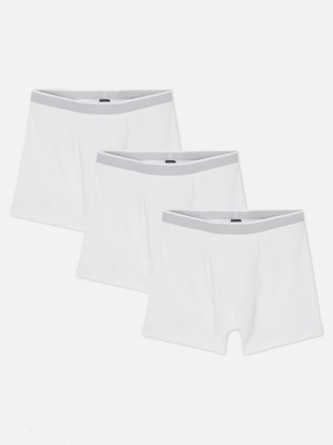 Primark 3-Pack Essential Boxer Slips Heren Wit | Nederland 51286-CNPR