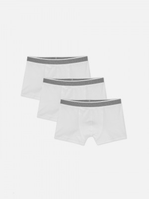Primark 3-Pack Essential Boxer Slips Heren Wit | Nederland 96047-RAXJ