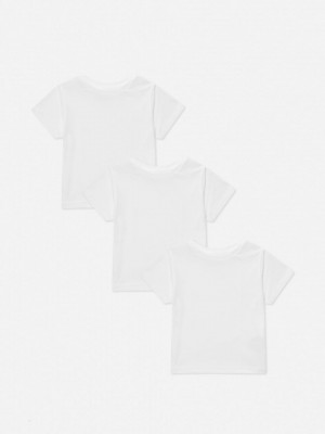 Primark 3-Pack Essentials Tanktop Jongens Wit | Nederland 03712-GTLF