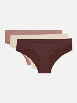 Primark 3-Pack Invisible Brazilian Slips Dames Beige | Nederland 57192-FDCZ