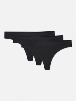 Primark 3-Pack Invisible String Dames Zwart | Nederland 21863-LYKE