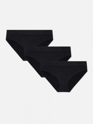 Primark 3-Pack Mini Slips Dames Zwart | Nederland 47258-OLYC