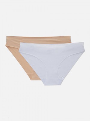 Primark 3-Pack Mixed Seamfree Mini Slips Dames Wit | Nederland 45613-MYRA