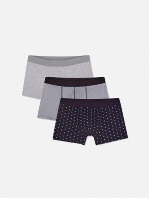 Primark 3-Pack Multi-Pattern Boxer Slips Heren Blauw | Nederland 67824-WIGC