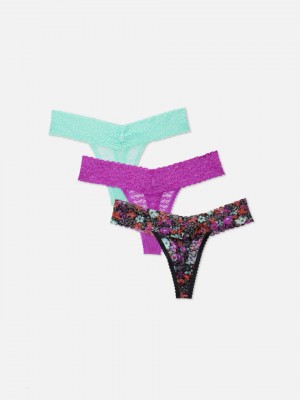 Primark 3-Pack Multi Kanten String Dames Roze | Nederland 70851-VPGN