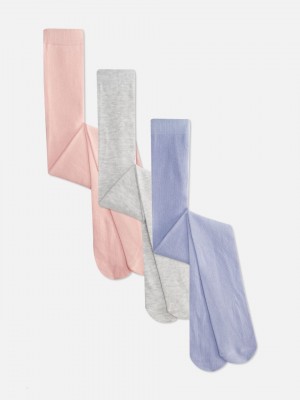 Primark 3-Pack Multi Knit Tights Hardloopbroek Meisjes Gekleurd | Nederland 70152-HUOD