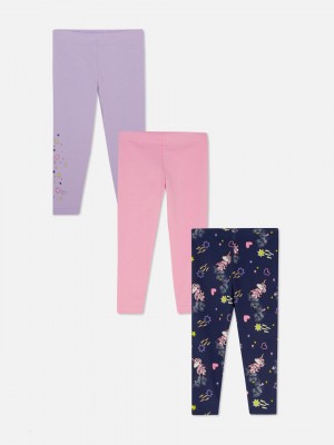 Primark 3-Pack Multi Leggings Meisjes Paars | Nederland 69423-NPDG