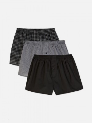 Primark 3-Pack Multi Print Boxers Korte Broek Heren Zwart | Nederland 93016-CDTR