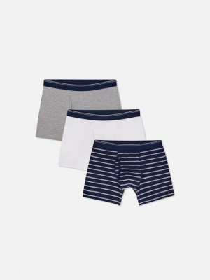 Primark 3-Pack Printed Boxer Slips Heren Grijs | Nederland 60489-IDKZ
