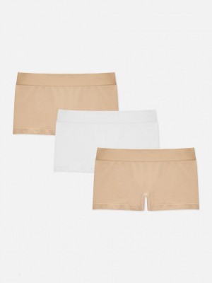 Primark 3-Pack Seamfree Boyshort Boxer Slips Dames Grijs Bruin | Nederland 29683-JXOS