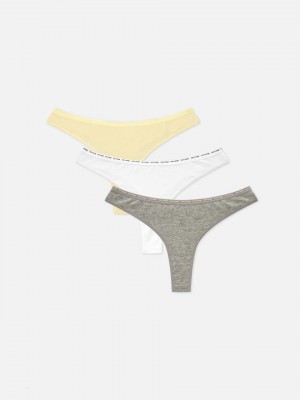 Primark 3-Pack Stretch String Dames Geel | Nederland 67451-TVIM