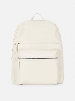 Primark 3 Zip Rugzak Dames Wit | Nederland 46210-VXIG