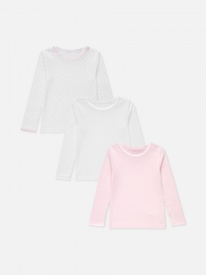 Primark 3pk Thermal Long Sleeves T-shirts Meisjes Gekleurd | Nederland 52806-NHTD