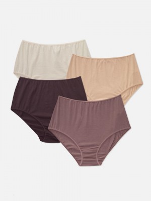 Primark 4-Pack High Taille Full Slips Dames Beige | Nederland 10974-HYSU