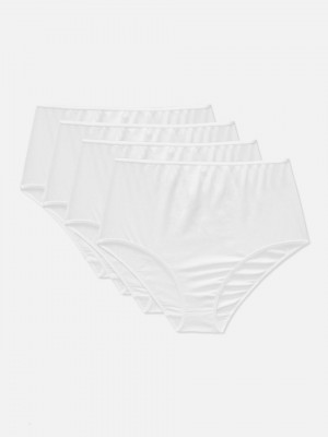 Primark 4-Pack Katoenen Full Slips Dames Wit | Nederland 57196-HYOG