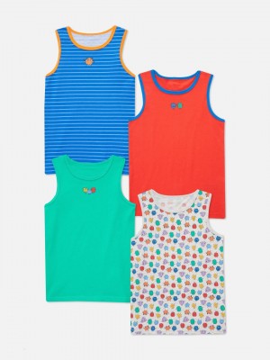 Primark 4-Pack Monster Prints Tanktop Jongens Gekleurd | Nederland 47069-TVCP