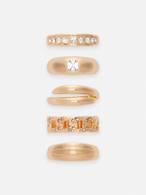 Primark 5-Pack Chunky Rings Ringen Dames Geel | Nederland 18542-YDPZ