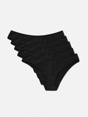 Primark 5-Pack Essential Brazilian Slips Dames Zwart | Nederland 16283-SBVY