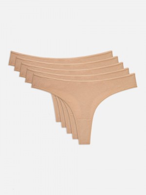Primark 5-Pack Essential String Dames Grijs Bruin | Nederland 72804-VFGX