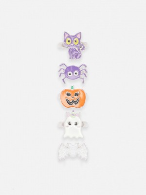 Primark 5-Pack Halloween Glow-in-the-Dark Rings Ringen Meisjes Gekleurd | Nederland 17360-QTIM