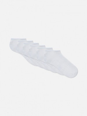 Primark 5-Pack Invisible Sokken Heren Wit | Nederland 72605-AWYU